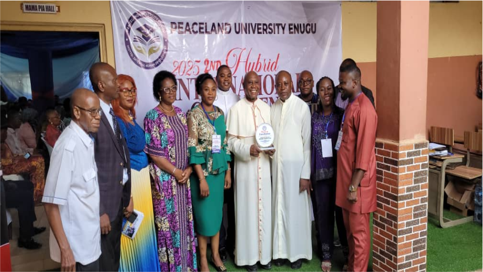 PEACELAND UNIVERSITY RECOGNIZES MONSIGNOR IKE FOR GLOBAL ETHICAL LEADERSHIP